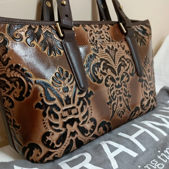 Brahmin Expresso Fresco Small Asher Tote. No shoulder strap! - Picture 3 of 9